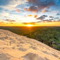 levé de soleil sur la dune
