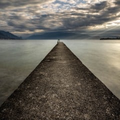 le ponton du lac de garde