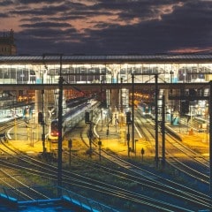 la gare au réveil